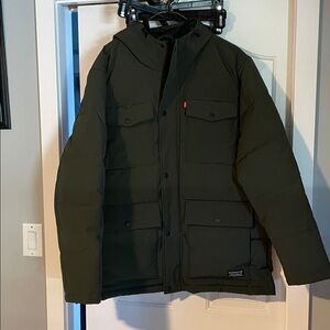 Levi's Dark Green Puffer Jacket
